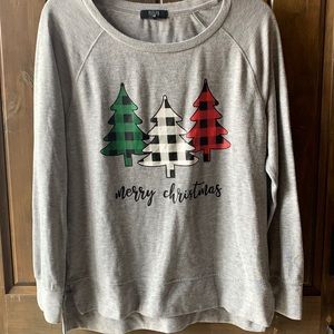 Merry Christmas gray shirt medium